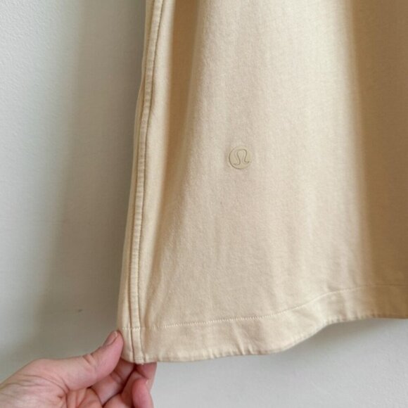 LULULEMON • Cotton Wrap-Front T-Shirt Dress in Prosecco - Picture 12 of 14